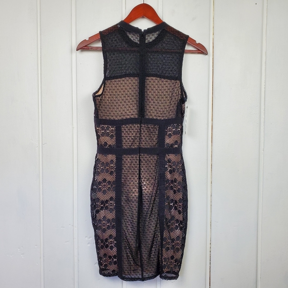 Ali & Jay Los Angeles Hola Mamacita Black Lace Nude Lining Sleeveless Mini Dress - Picture 6 of 10